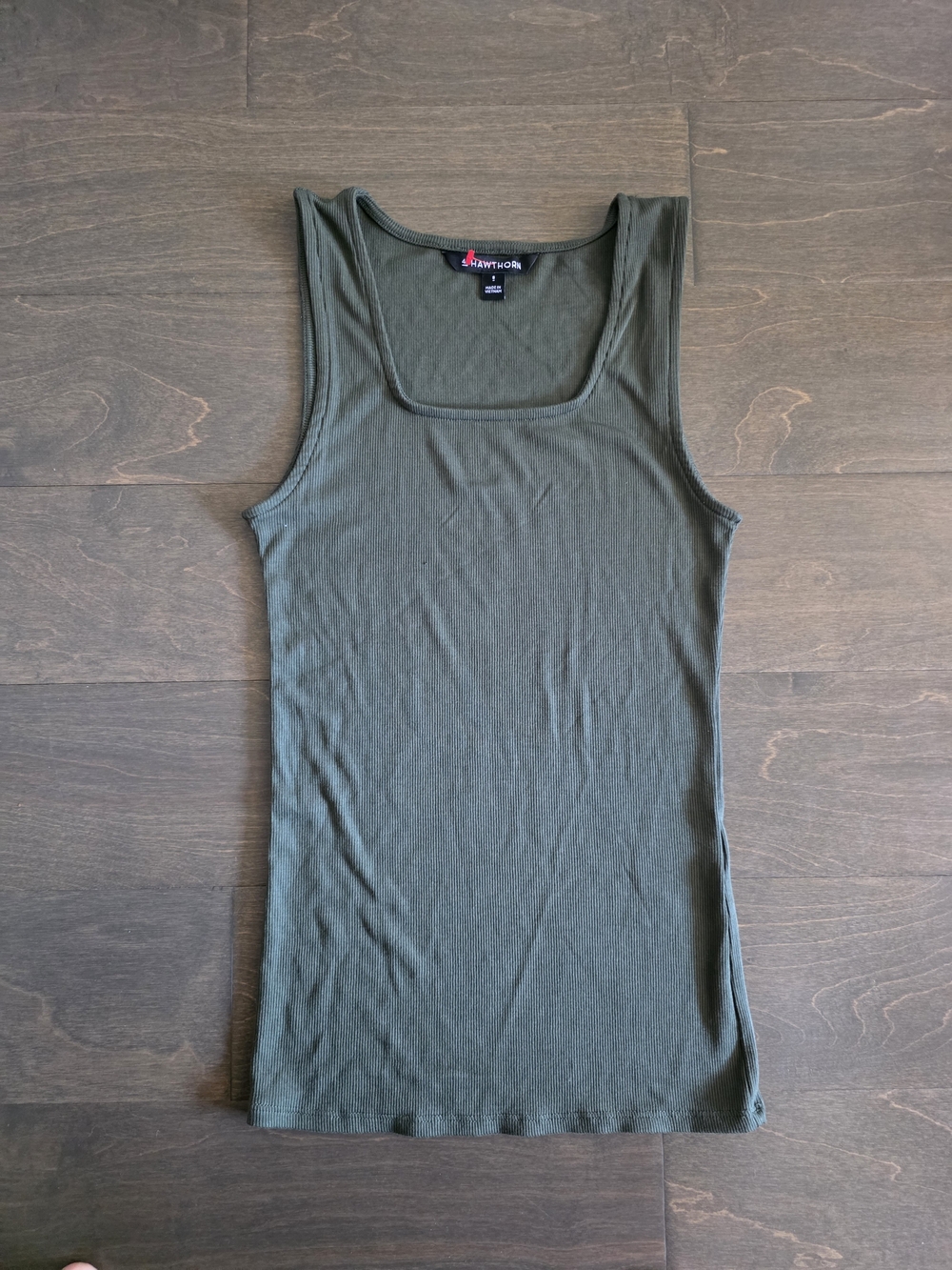 41 Hawthorn Olive Square-Neck Ribbed Tank